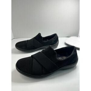 Born Womens Banshee Slip On Sneakers Shoes Black F33903 Low Top Strap Size 9.5
